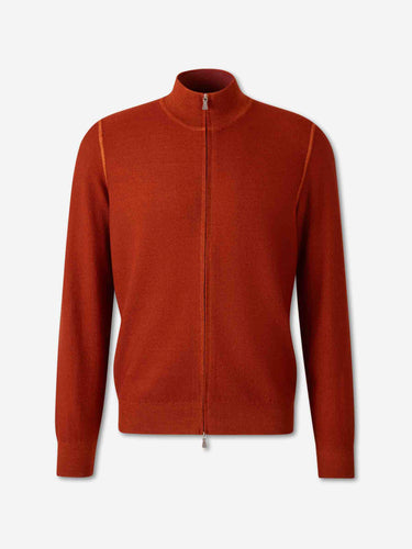 Santa Eulalia Hombre Barcelona Cárdigan Cuello Alto color Naranja Oscuro sku 543-001098 02 - Foto 1