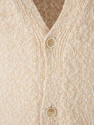 Zanone Hombre Barcelona Cárdigan Punto Algodón color Beige sku 543-001103 01 - Foto 3