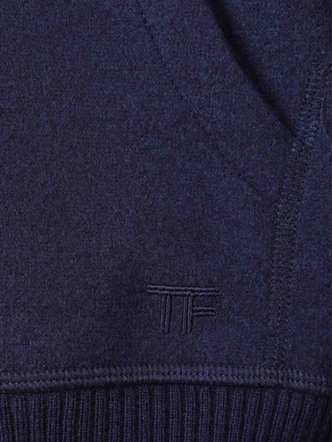 Tom Ford Hombre Barcelona Sudadera Capucha Cashmere color Azul Marino sku 543-001108 01 - Foto 4