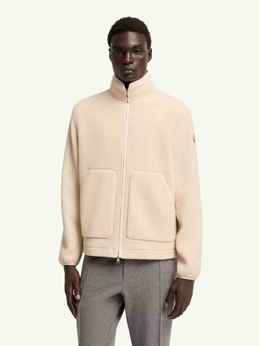 Moncler Hombre Barcelona Sudadera Cremallera Borreguillo color Crema sku 543-001117 01 - Foto 2