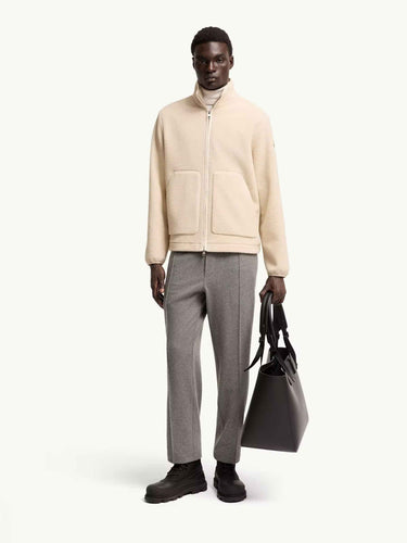 Moncler Hombre Barcelona Sudadera Cremallera Borreguillo color Crema sku 543-001117 01 - Foto 5