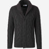 Gran Sasso Hombre Barcelona Cárdigan Trenzado Lana color Gris Antracita sku 543-001126 02 - Foto 1