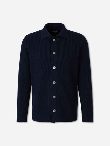 Gran Sasso Hombre Barcelona Cárdigan Canalé Cashmere color Azul Marino sku 543-001127 02 - Foto 1
