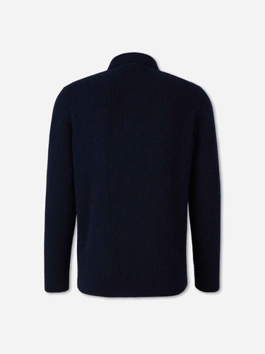 Gran Sasso Hombre Barcelona Cárdigan Canalé Cashmere color Azul Marino sku 543-001127 02 - Foto 2