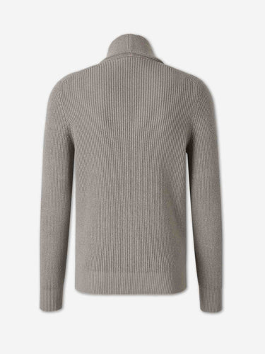 Brunello Cucinelli Hombre Barcelona Cárdigan Punto Algodón color Gris Claro sku 543-001133 01 - Foto 2