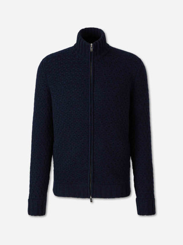 Fedeli Hombre Barcelona Cárdigan Cahsmere Cremallera color Azul Marino sku 543-001135 01 - Foto 1