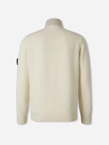Stone Island Hombre Barcelona Cárdigan Cuello Alto color Marfil sku 543-001137 02 - Foto 2