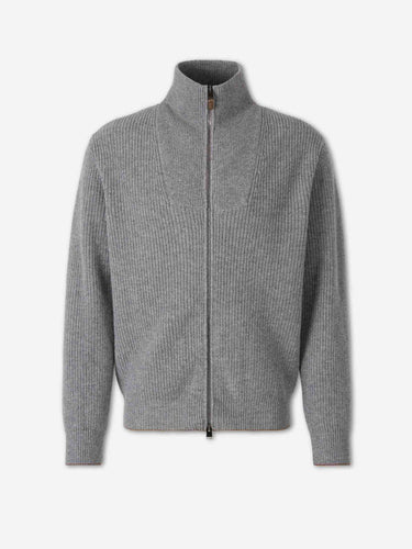 Canali Hombre Barcelona Cárdigan Lana Cashmere color Gris sku 543-001146 01 - Foto 1