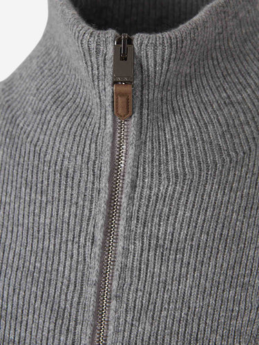 Canali Hombre Barcelona Cárdigan Lana Cashmere color Gris sku 543-001146 01 - Foto 3