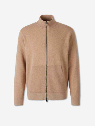 Canali Hombre Barcelona Cárdigan Cremallera color Camel sku 543-001147 01 - Foto 1