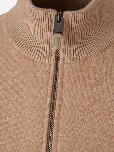 Canali Hombre Barcelona Cárdigan Cremallera color Camel sku 543-001147 01 - Foto 3