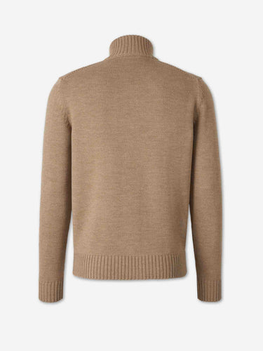 Zanone Hombre Barcelona Cárdigan Punto Lana color Camel sku 543-001154 02 - Foto 2