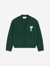 Ami Paris Hombre Barcelona Cárdigan Logo color Verde Oscuro sku 543-001157 01 - Foto 1