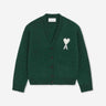 Ami Paris Hombre Barcelona Cárdigan Logo color Verde Oscuro sku 543-001157 01 - Foto 1