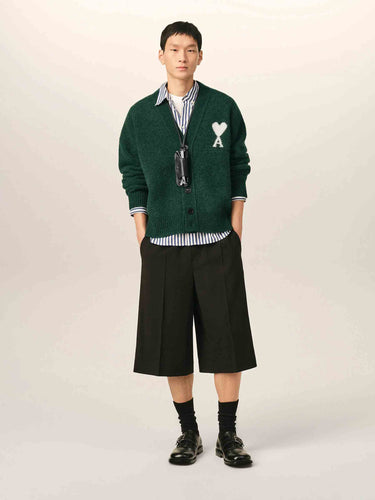 Ami Paris Hombre Barcelona Cárdigan Logo color Verde Oscuro sku 543-001157 01 - Foto 5