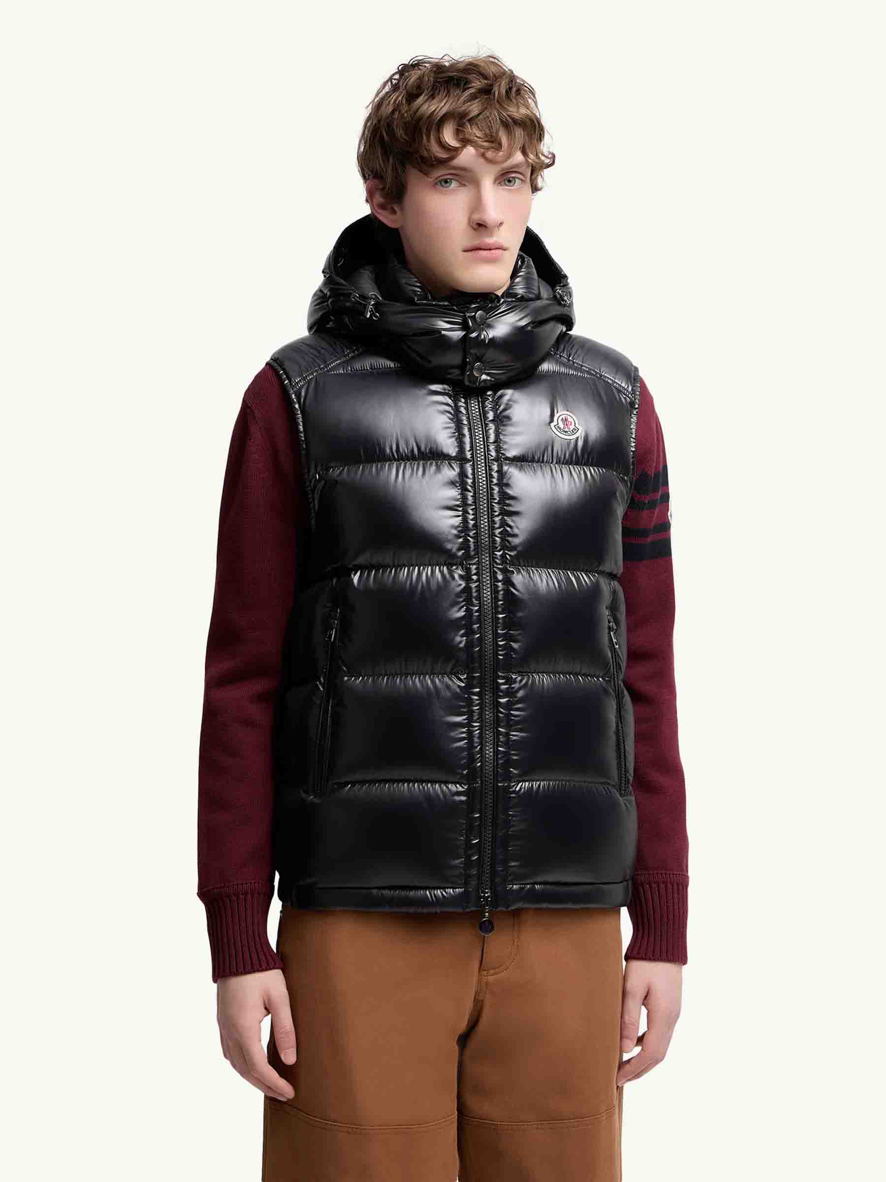 Padded Gilet Moncler Gilet Black Mens Moncler Moncler Nantaux