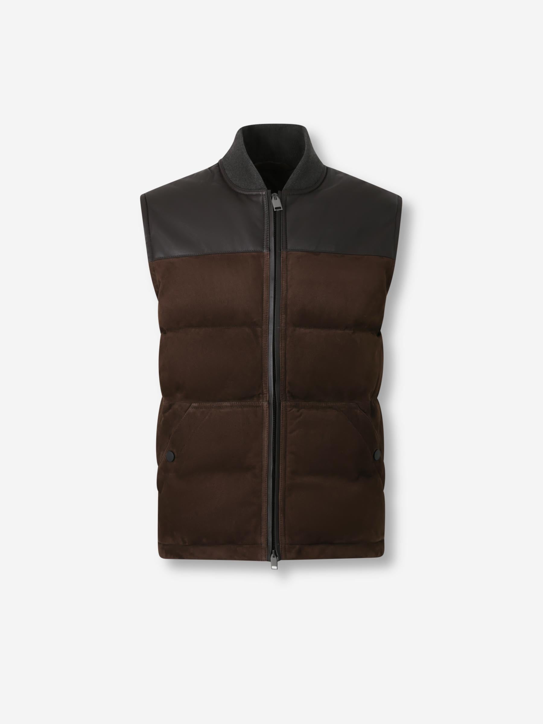 Brioni Hombre Barcelona Chaleco Piel color Marrón sku 544-000602 01 - Foto 1