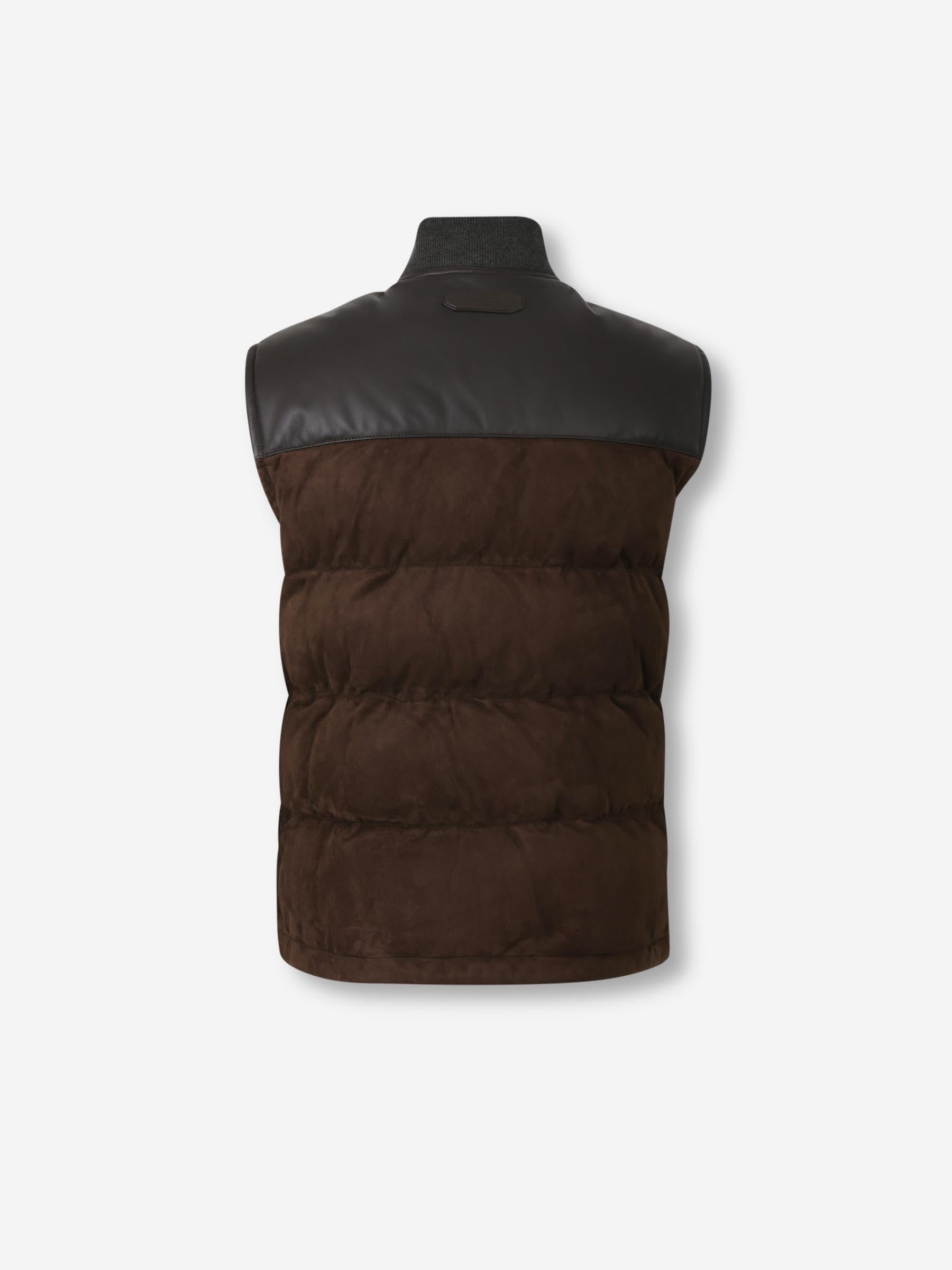 Brioni Hombre Barcelona Chaleco Piel color Marrón sku 544-000602 01 - Foto 2