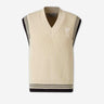 Ami Paris Hombre Barcelona Chaleco Punto Lana color Beige sku 544-000625 01 - Foto 1