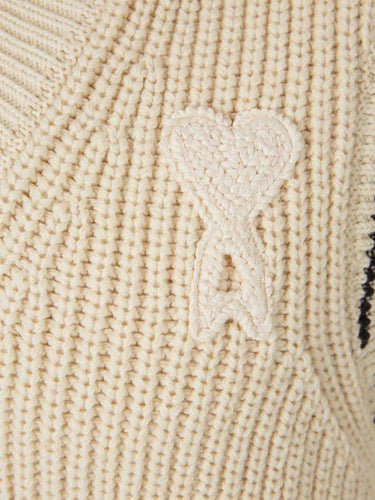 Ami Paris Hombre Barcelona Chaleco Punto Lana color Beige sku 544-000625 01 - Foto 4