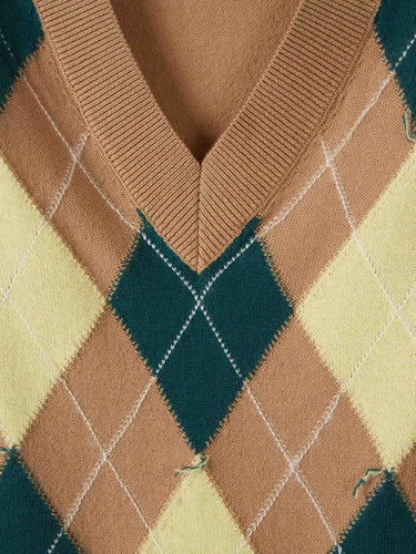 Ami Paris Hombre Barcelona Chaleco Rombos color Caramelo sku 544-000631 01 - Foto 3
