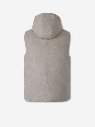 Brunello Cucinelli Hombre Barcelona Chaleco Plumífero Franela color Gris Claro sku 544-000641 01 - Foto 2