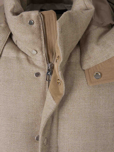 Montecore Hombre Barcelona Chaleco Plumífero Lana Seda color Beige sku 544-000645 01 - Foto 4