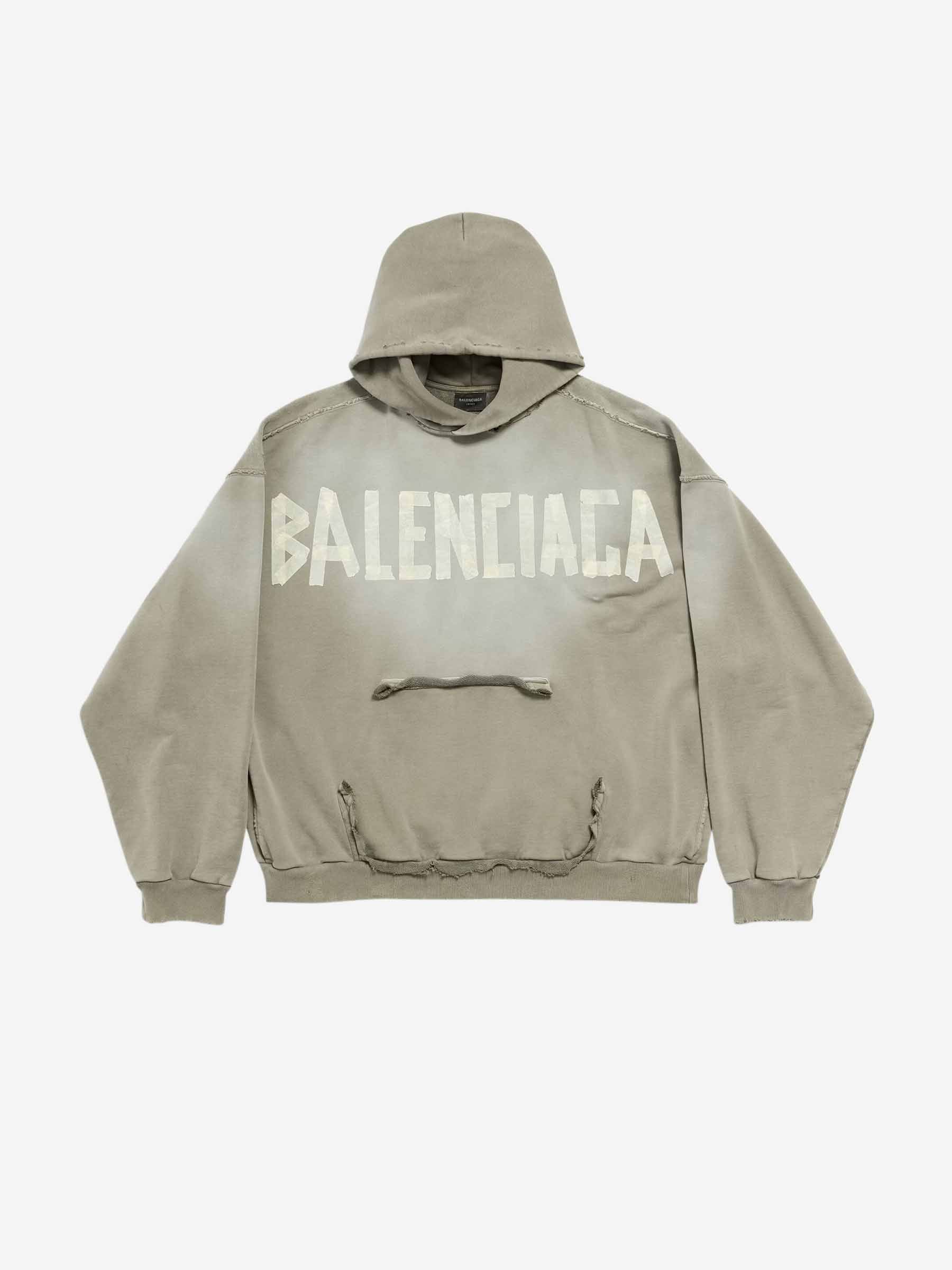 Balenciaga Hombre Barcelona Sudadera Algodón Capucha color Verde Militar sku 545-001802 01 - Foto 1