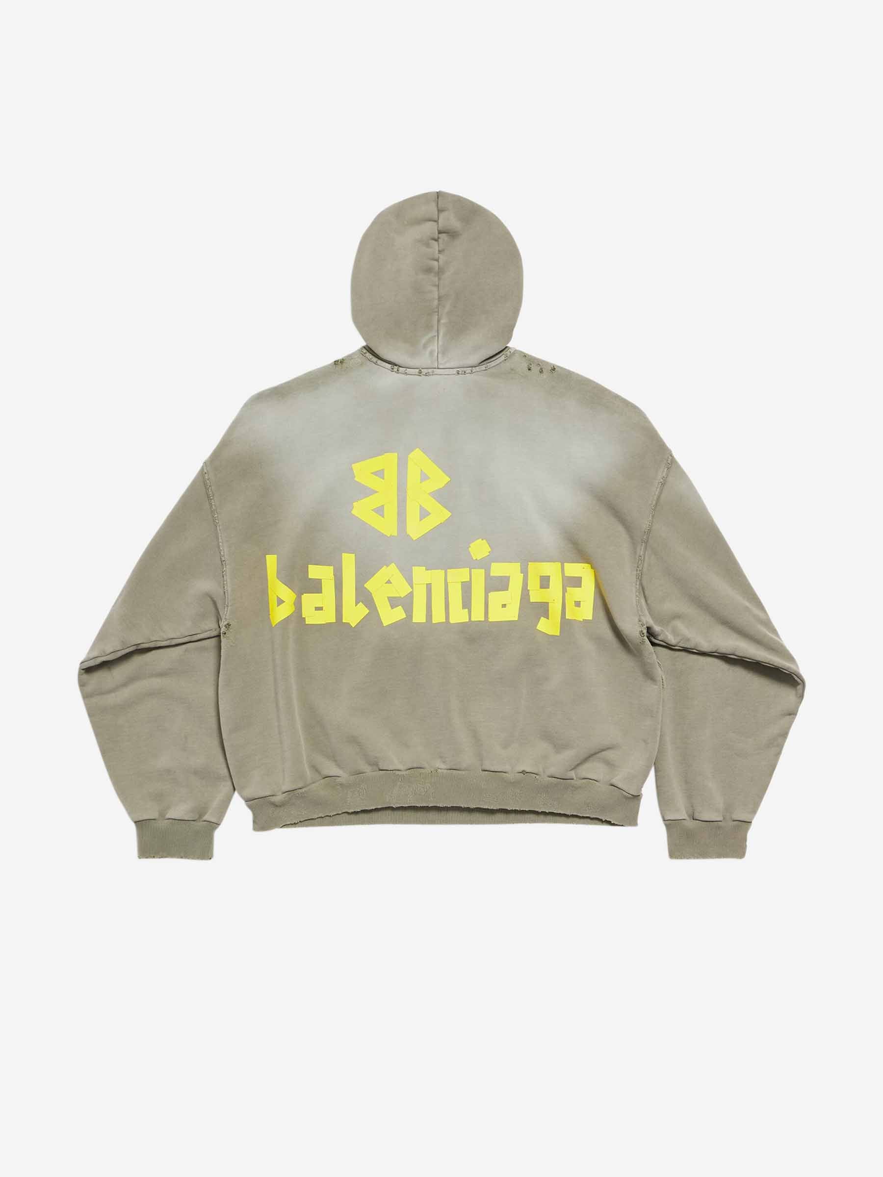Balenciaga Hombre Barcelona Sudadera Algodón Capucha color Verde Militar sku 545-001802 01 - Foto 2