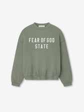 Fear of God Essentials Hombre Barcelona Sudadera Cuello Redondo color Verde Militar sku 545-001932 01 - Foto 1