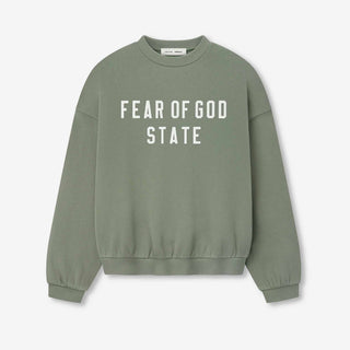 Fear of God Essentials Hombre Barcelona Sudadera Cuello Redondo color Verde Militar sku 545-001932 01 - Foto 1