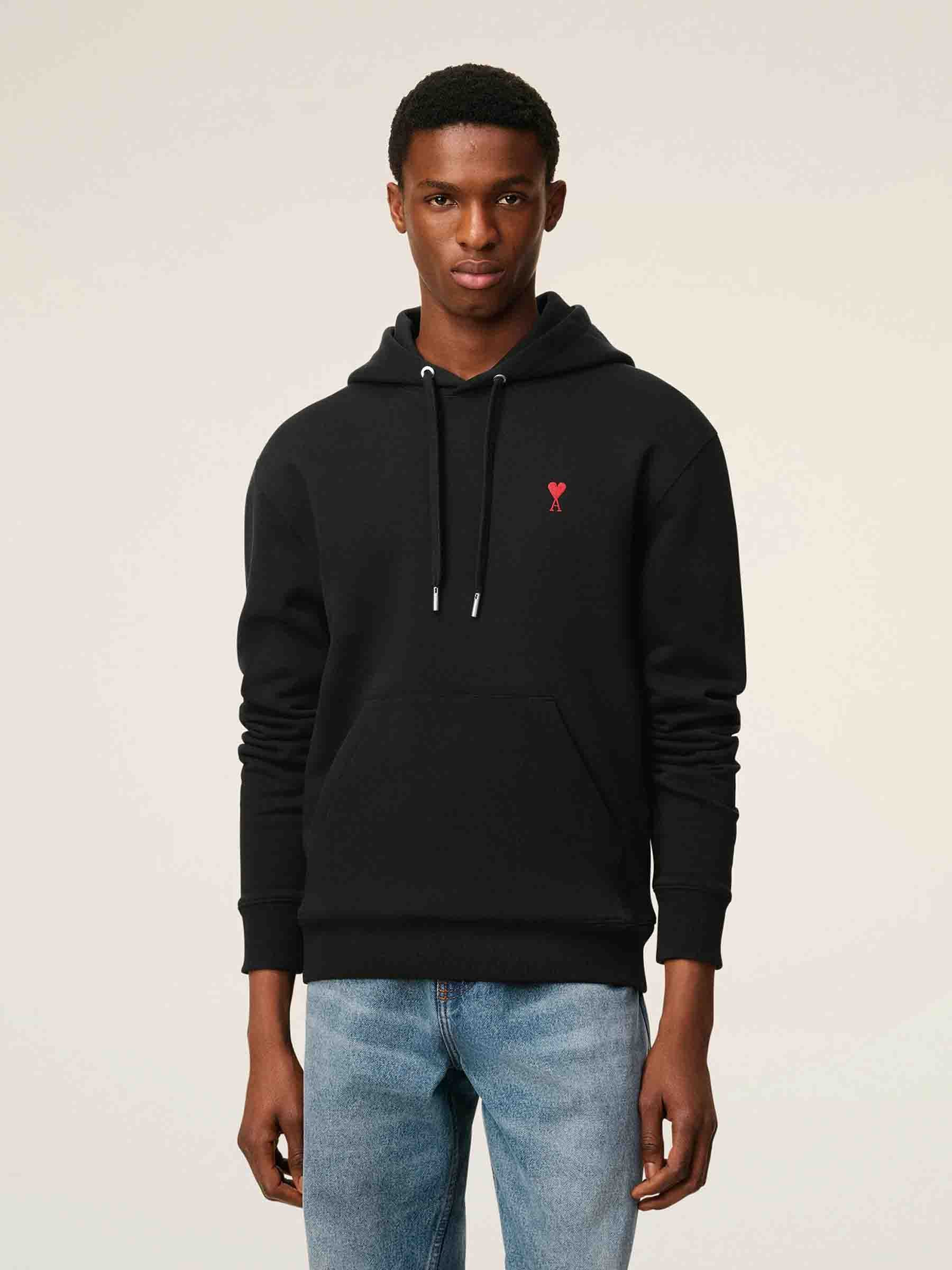 Ami Paris Hombre Barcelona Sudadera Capucha Logo color Negro sku 545-001950 01 - Foto 2