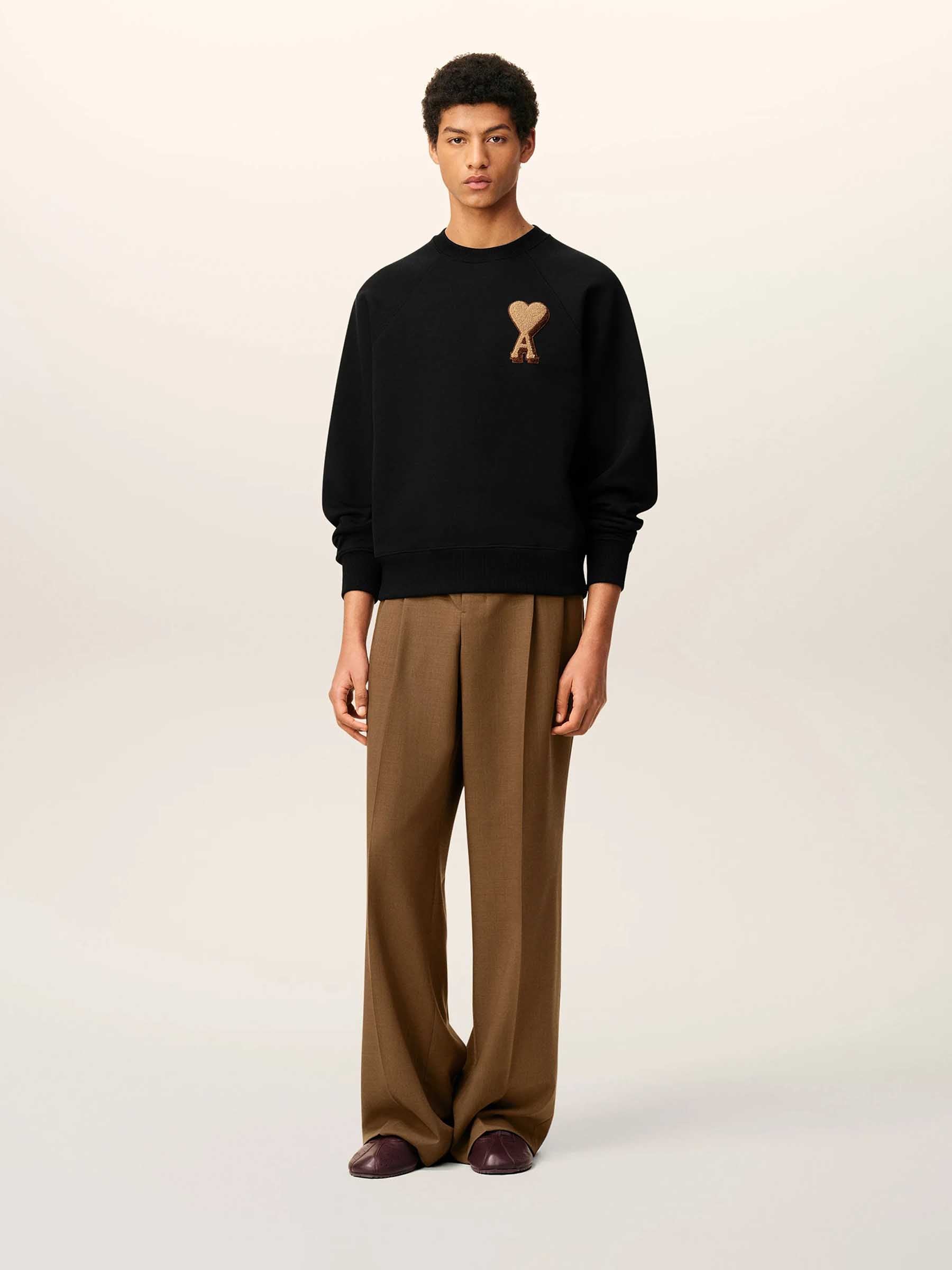 Ami Paris Hombre Barcelona Sudadera Logo Algodón color Negro sku 545-001954 01 - Foto 2