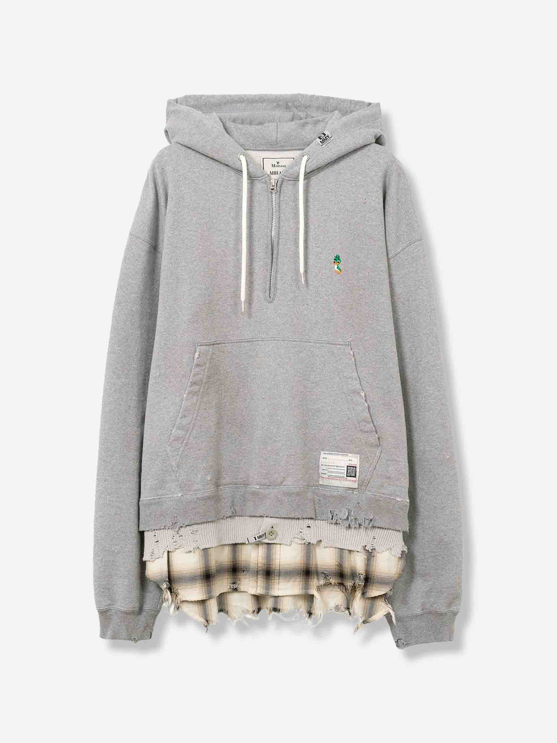 Maison Mihara Yasuhiro Hombre Barcelona Sudadera Capucha Triple Layered color Gris sku 545-001994 01 - Foto 1