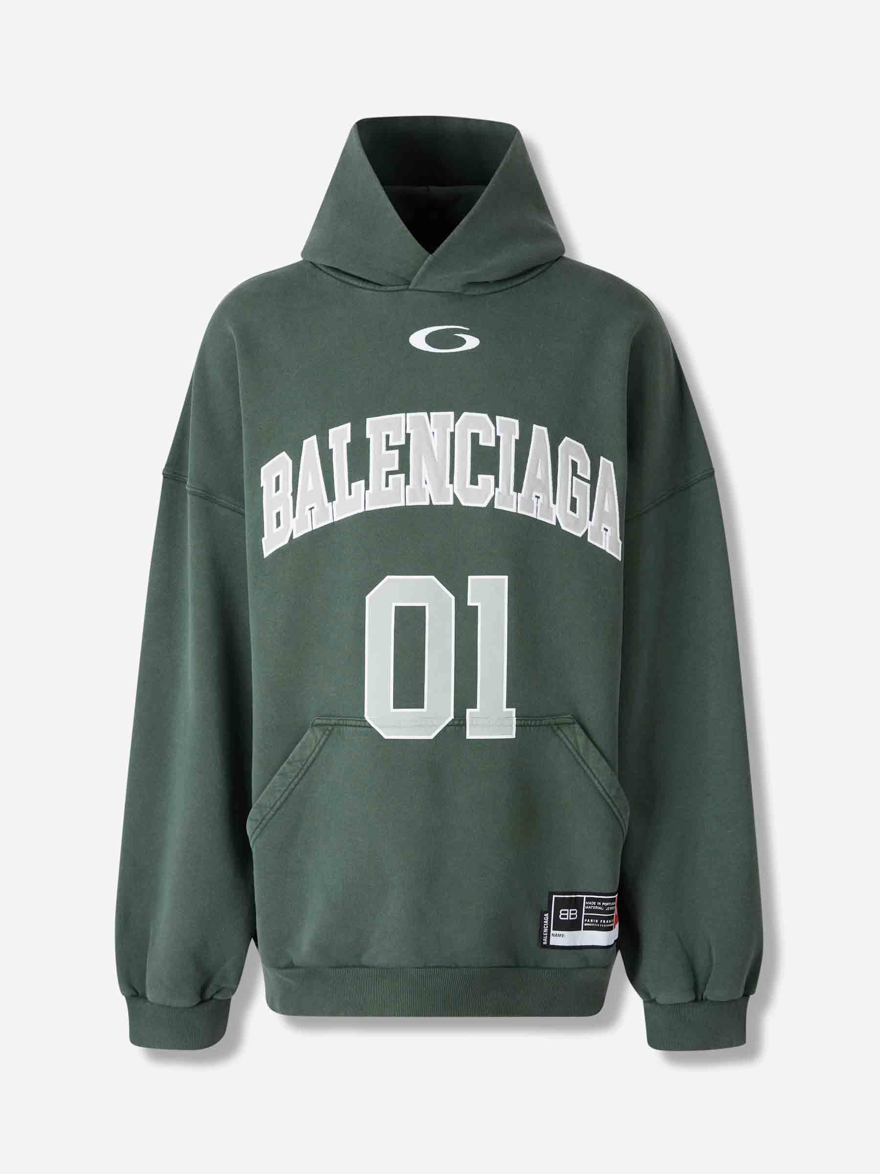 Balenciaga Hombre Barcelona Sudadera Capucha Logo color Verde Oscuro sku 545-002005 01 - Foto 1