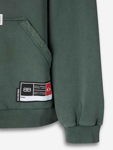 Balenciaga Hombre Barcelona Sudadera Capucha Logo color Verde Oscuro sku 545-002005 01 - Foto 4