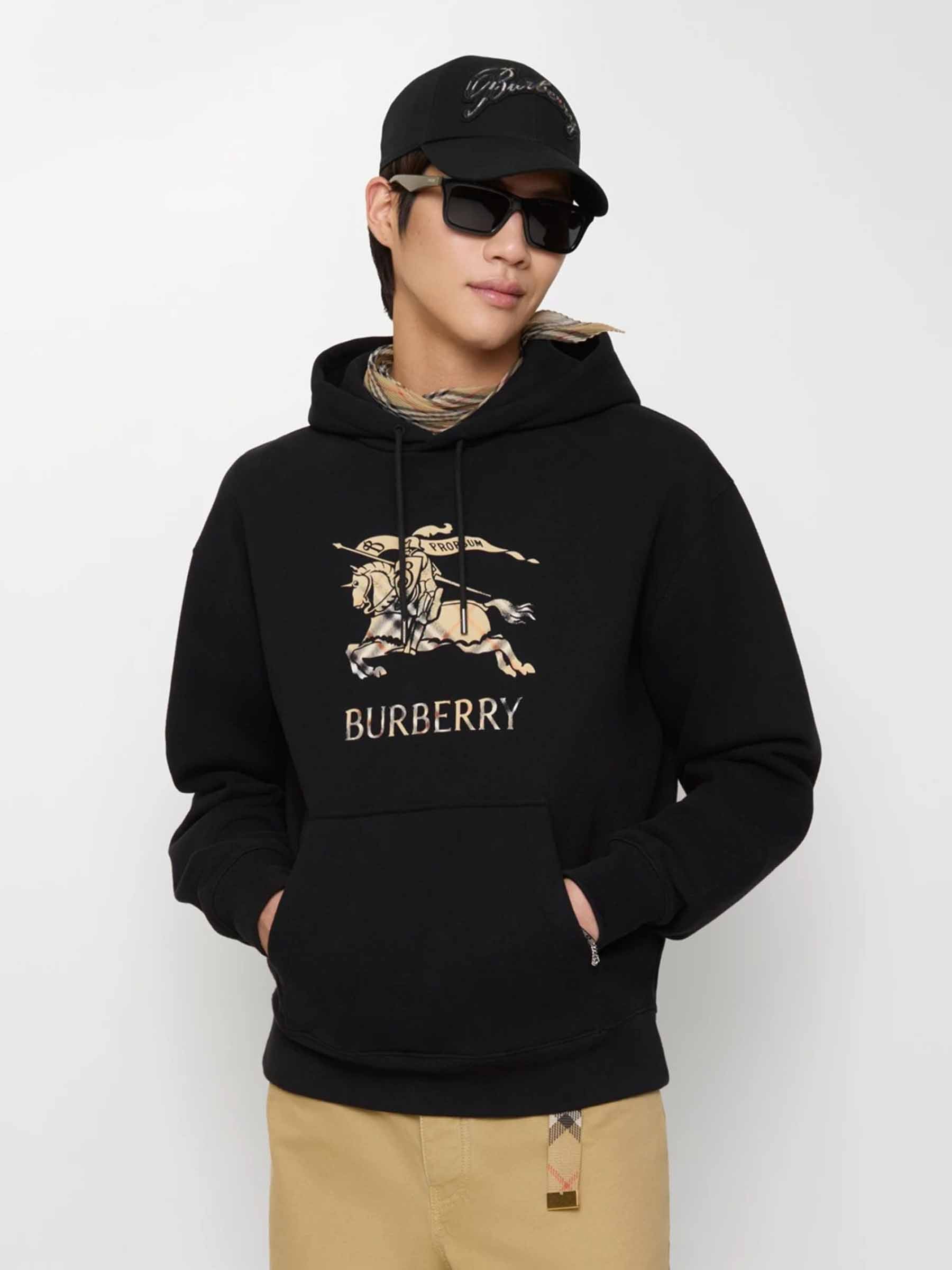 Burberry Hombre Barcelona Sudadera Capucha Logo color Negro sku 545-002006 01 - Foto 2