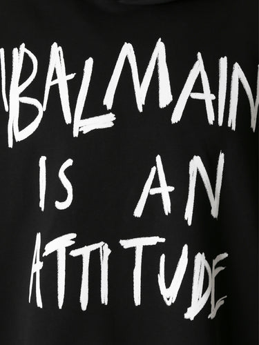 Balmain Hombre Barcelona Sudadera Capucha Logo color Negro sku 545-002013 01 - Foto 3