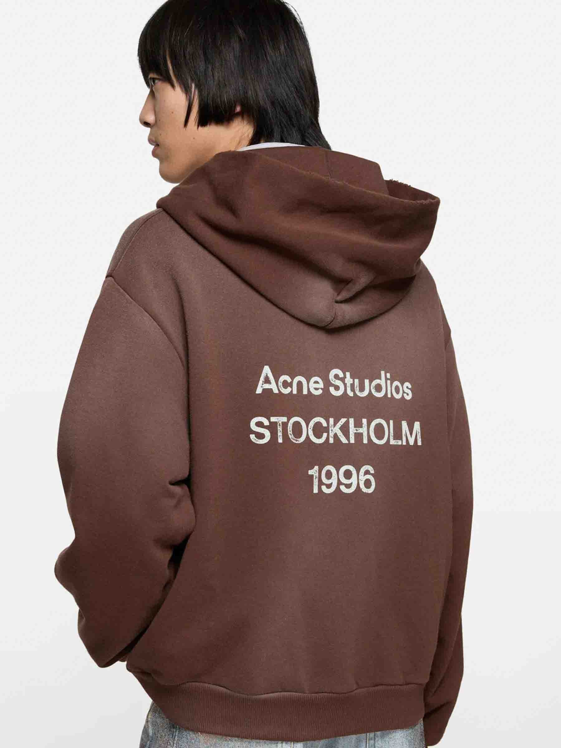 Acne Studios Hombre Barcelona Sudadera Capucha Logo color Marrón sku 545-002027 01 - Foto 2