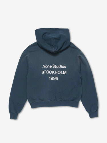 Acne Studios Hombre Barcelona Sudadera Capucha Logo color Azul Índigo sku 545-002027 02 - Foto 3