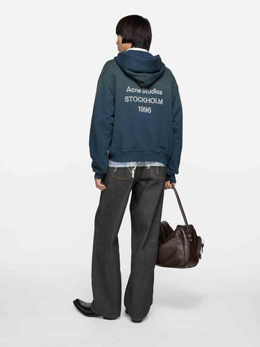 Acne Studios Hombre Barcelona Sudadera Capucha Logo color Azul Índigo sku 545-002027 02 - Foto 4