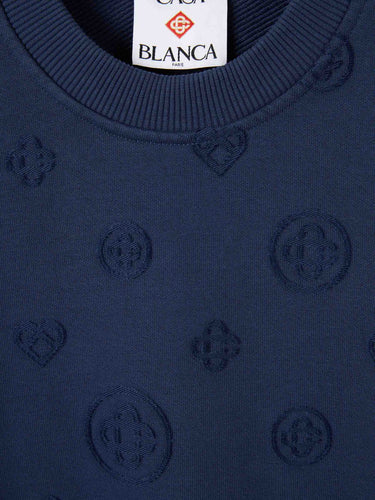 Casablanca Hombre Barcelona Sudadera Cuello Redondo color Azul Marino sku 545-002052 01 - Foto 3