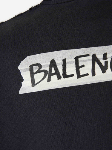 Balenciaga Hombre Barcelona Sudadera Masking Tape color Negro sku 545-002057 01 - Foto 5