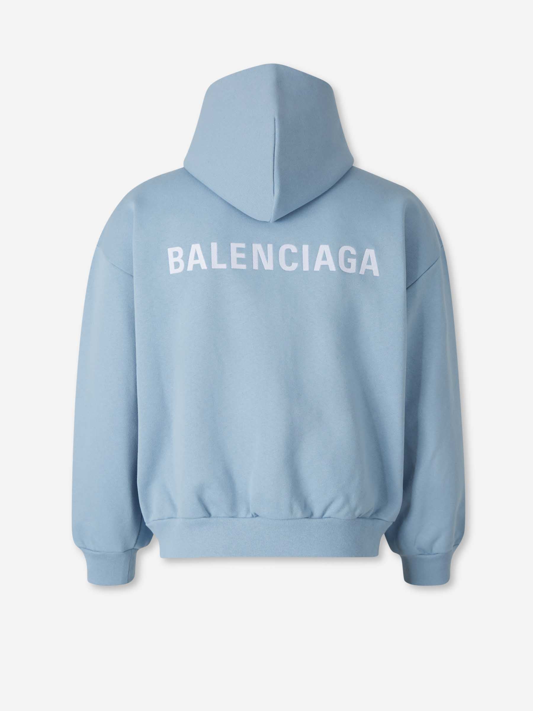 Balenciaga Hombre Barcelona Sudadera Cremallera Capucha color Azul Celeste sku 545-002058 01 - Foto 2
