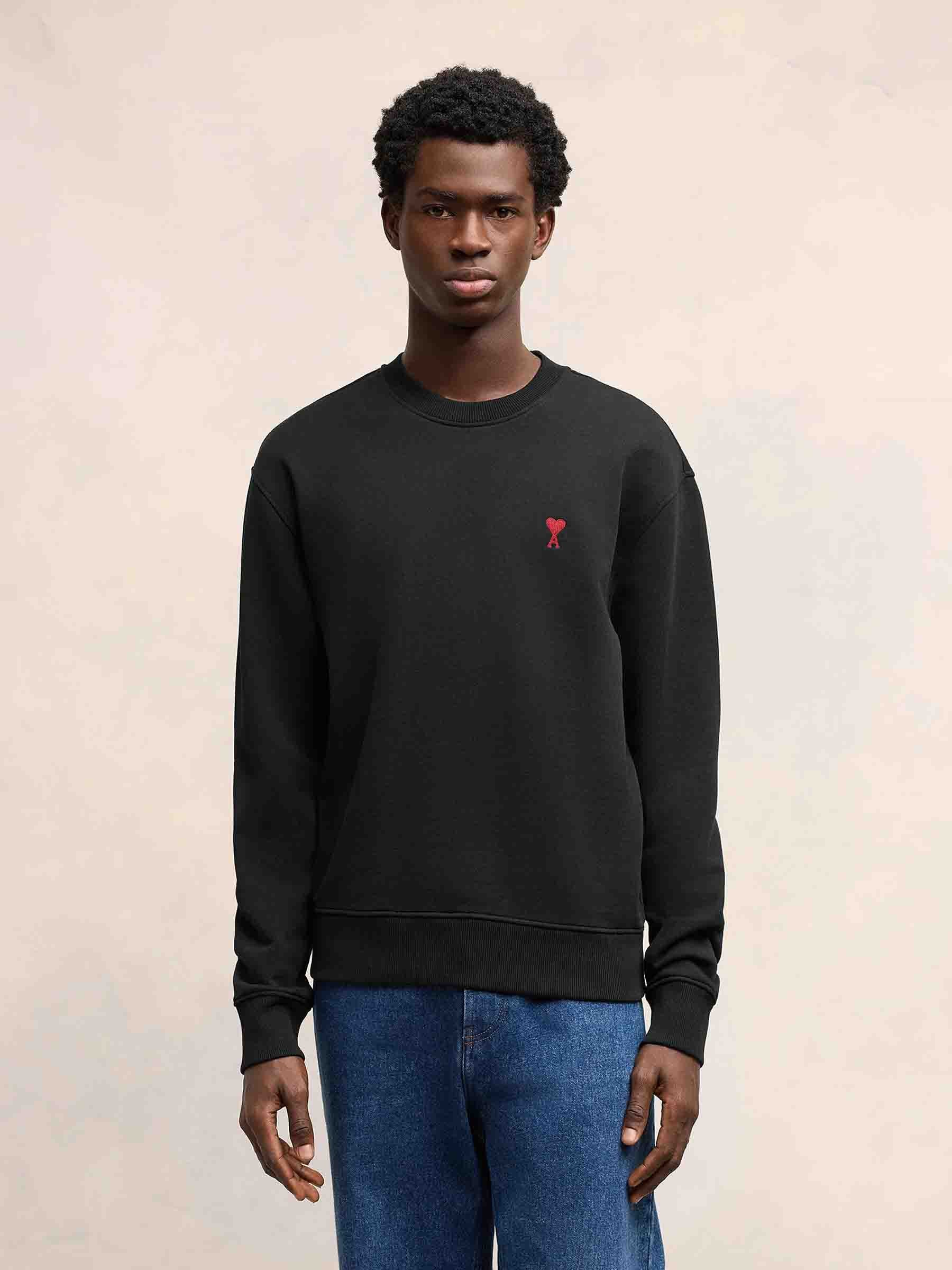 Ami Paris Hombre Barcelona Sudadera Logo Algodón color Negro sku 545-002070 01 - Foto 2