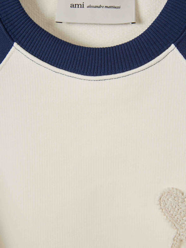 Ami Paris Hombre Barcelona Sudadera Cuello Redondo color Crema sku 545-002071 01 - Foto 3