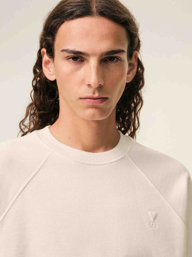 Ami Paris Hombre Barcelona Sudadera Algodón color Crema sku 545-002074 01 - Foto 4