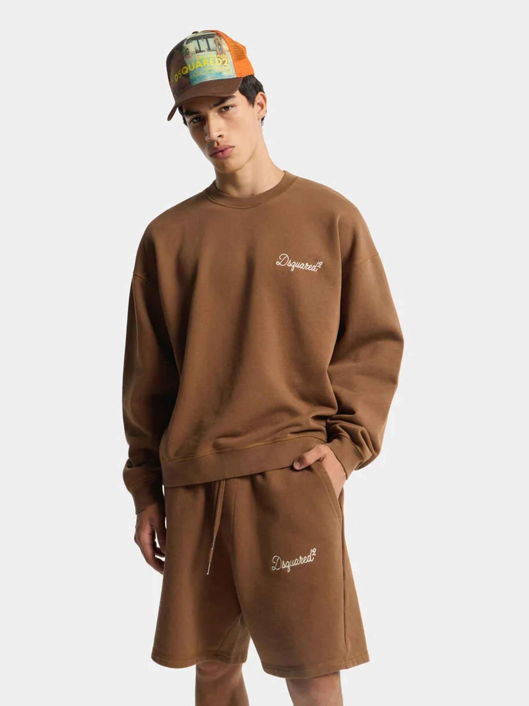 Dsquared2 Hombre Barcelona Sudadera Logo Algodón color Marrón sku 545-002086 01 - Foto 2