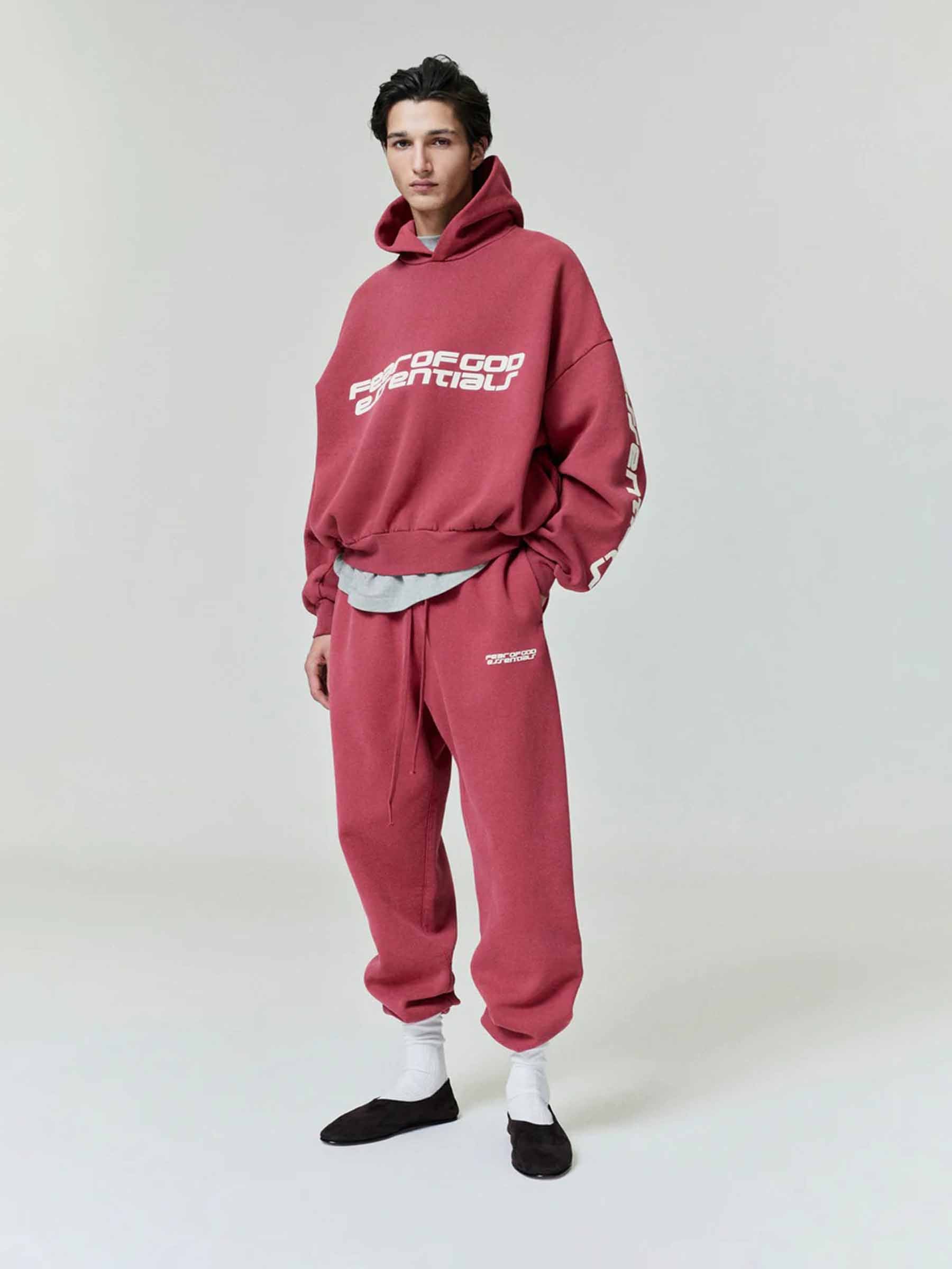 Fear of God Essentials Hombre Barcelona Sudadera Capucha Algodón color Rojo sku 545-002101 01 - Foto 2