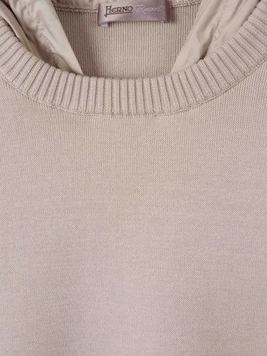Herno Hombre Barcelona Sudadera Punto Capucha color Beige sku 545-002131 01 - Foto 3